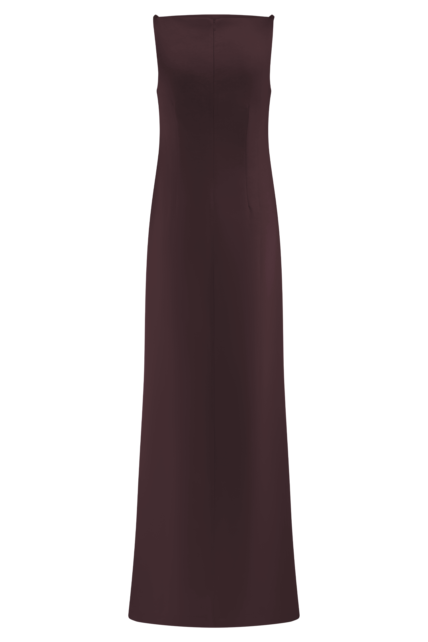Violet Sleeveless Satin Maxi Dress - Dark Chocolate - Image 11