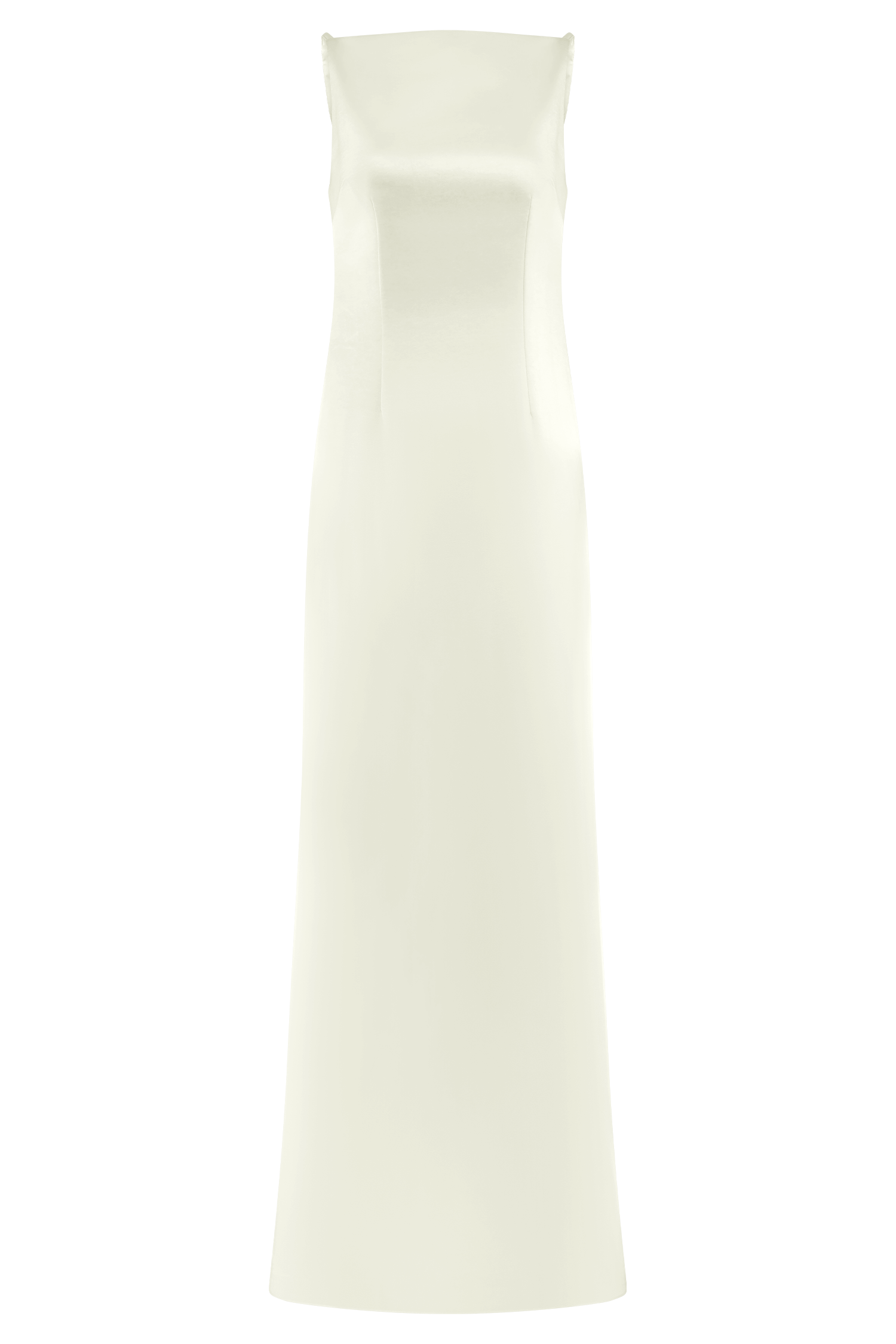 Violet Sleeveless Satin Maxi Dress - White - Image 13