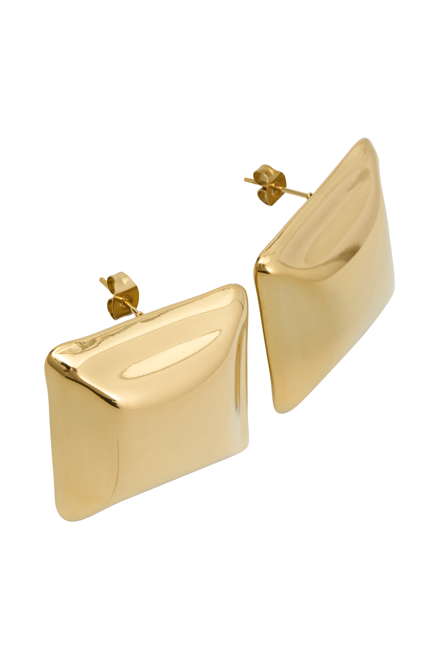 Wilma Square Earrings - Gold - Image 7